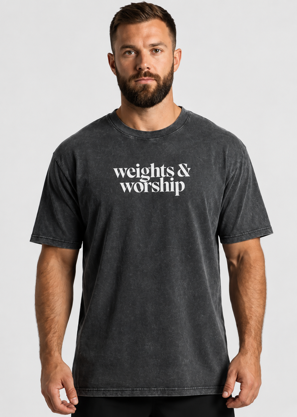 Weights & Worship™ Vintage Heavy Tee – (Pre-Sale)