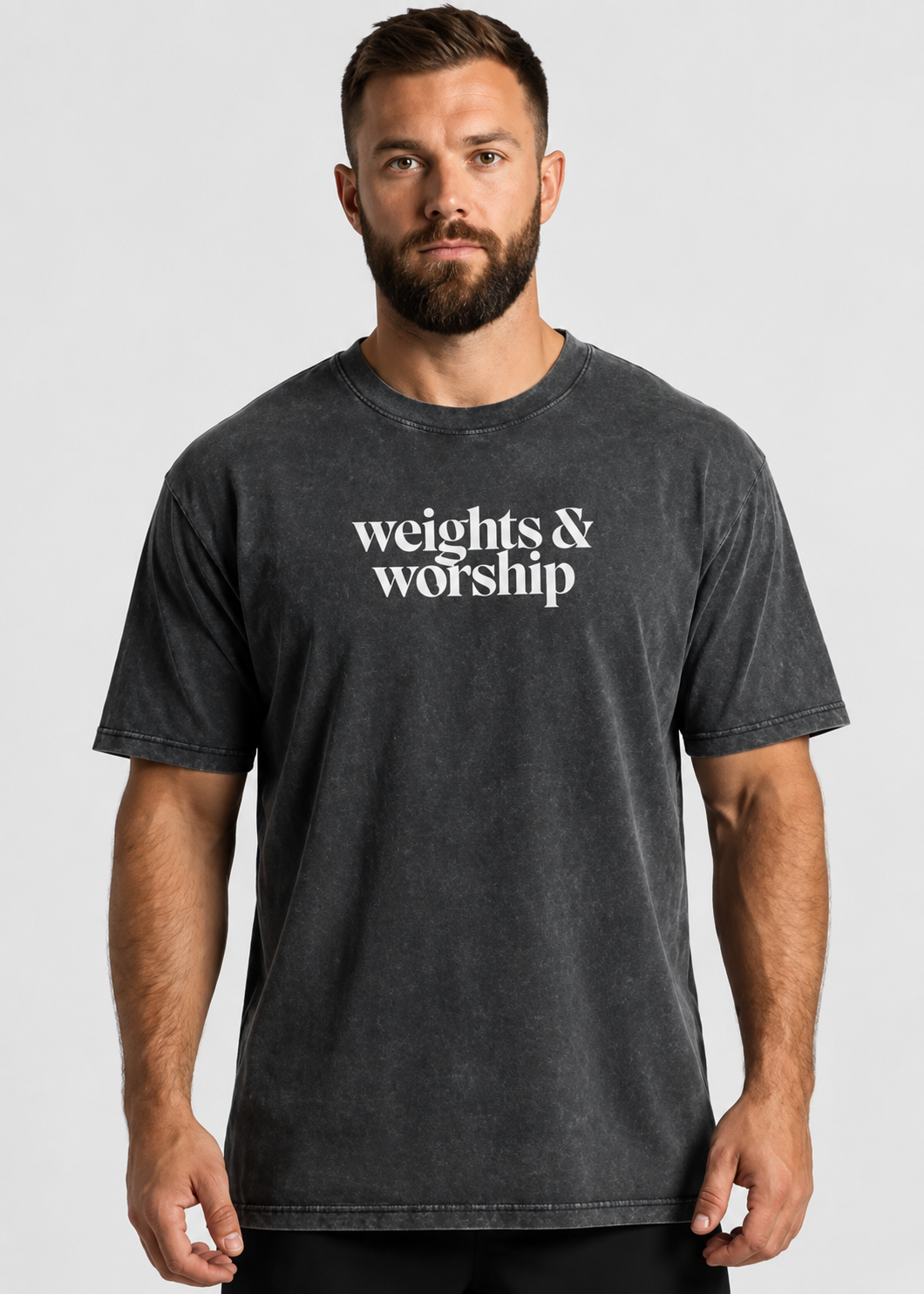 Weights & Worship™ Vintage Heavy Tee – (Pre-Sale)