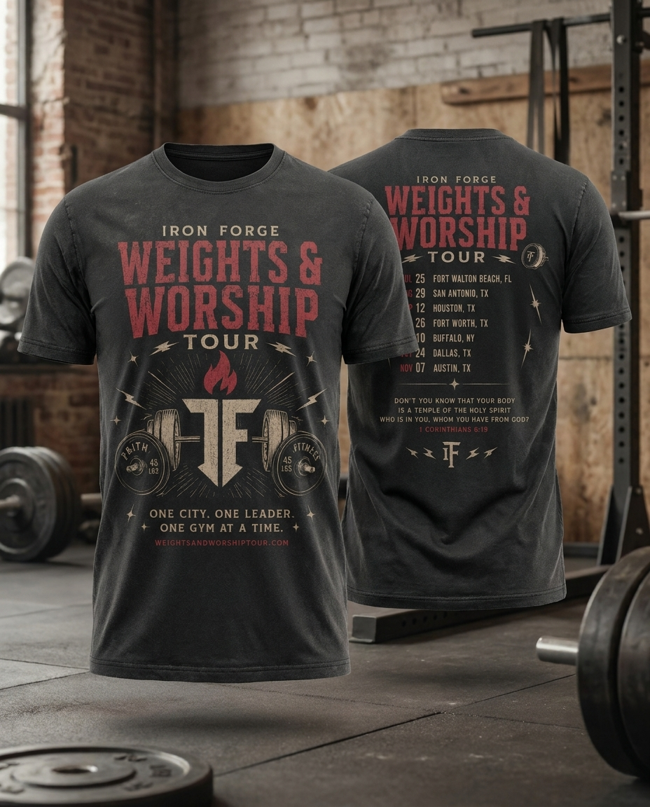 WEIGHTS & WORSHIP TOUR TEE *PRESALE